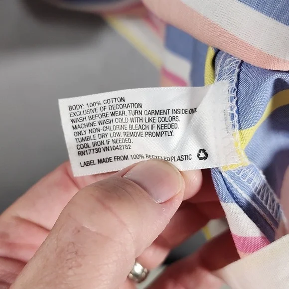 Cherokee Girls Striped Dress Size 5T - Picture 4 of 4